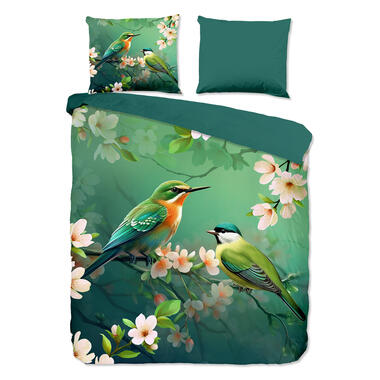 Pure Tropische Vogels Dekbedovertrek Groen-Lits-jumeaux (240 x 200/220 cm) product