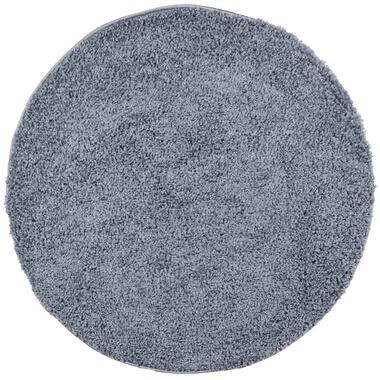 vidaXL Tapis shaggy PAMPLONA poils longs moderne bleu Ø 80 cm product