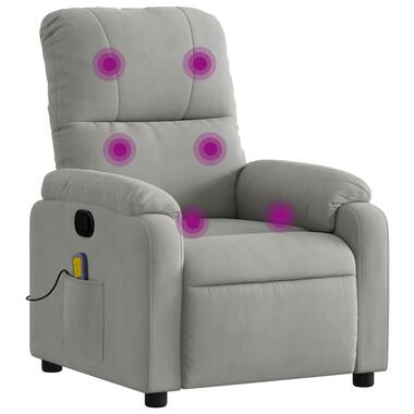 vidaXL - fauteuil de massage inclinable - Gris - Microfibre product