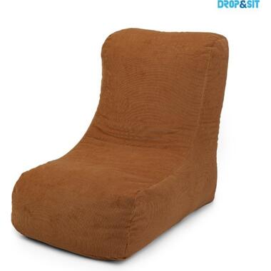 Parya - Stoel Zitzak Ribstof - Cognac - 95 x 65 x 75 cm - Voor Binnen product