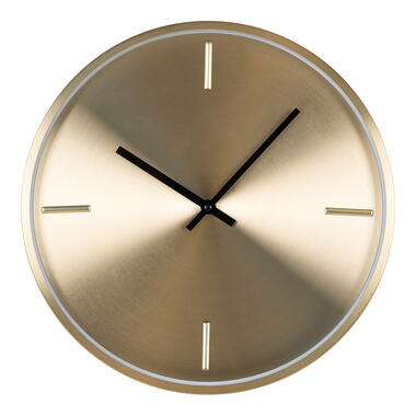 QUVIO Horloge murale – ø30 cm – Aluminium – Or product