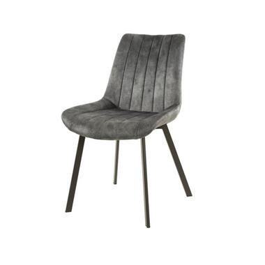 Collection Hoyz - Chaise à Assise Large - Velours Anthracite - Lot de 4 product