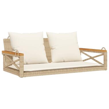 vidaXL - banc de balançoire - Beige - Rotin synthétique - 62 x 109 x 40 cm product