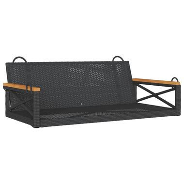 vidaXL Schommelbank 109x62x40 cm poly rattan zwart product