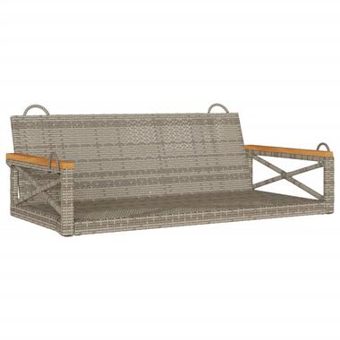 vidaXL Schommelbank 109x62x40 cm poly rattan grijs product