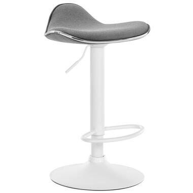 CLP Tabouret de bar Shanghai Blanc Cadre - Tissu - Gris clair product