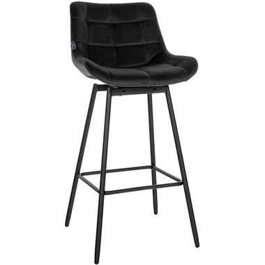 CLP Tabouret de bar Weston Noir Cadre - Velours - Noir product