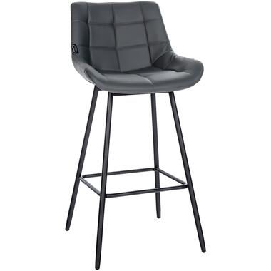 CLP Tabouret de bar Weston Noir Cadre - Similicuir - Gris product