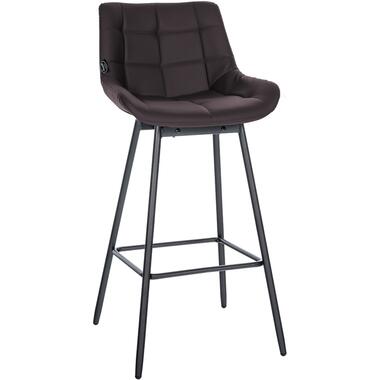 CLP Tabouret de bar Weston Noir Cadre - Similicuir - Marron product