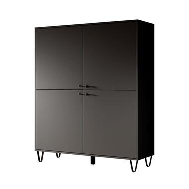 Meubella Buffet Apula / Anthracite - 124 cm - Fermé product