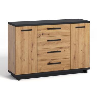 Buffet Incala - Chêne - Noir - 135 cm product