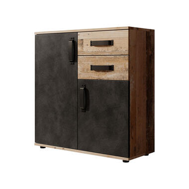 Meubella Dressoir Montreal - Grijs - Old wood - 80 cm product