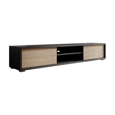 Meuble TV Fortunato - Anthracite - Chêne - 180 cm - 2 portes product