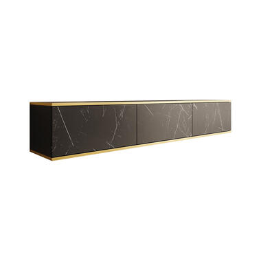 Meuble TV Orleans - Aspect Marbre Noir - 175 cm product