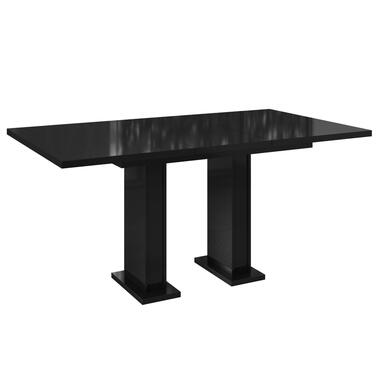 Table de salle à manger Glamour - Noir brillant - 160 cm - Extensible product