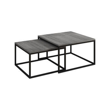 Table basse Styler - Gris - Chêne - 70 cm - lot de 2 product