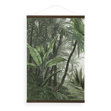 Hangende Poster Linnen - Jungle Landschap Groen product