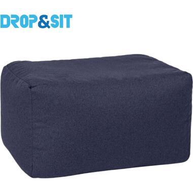 Parya - Pouf Durable - 100% bouteilles recyclées - Bleu - 55x75x45 cm product