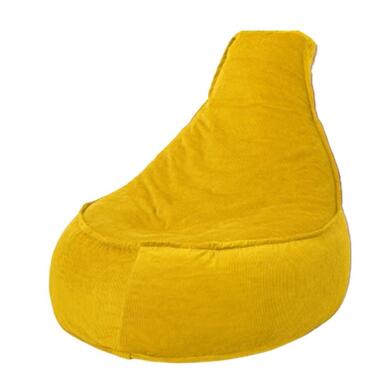 Parya Chair Beanbag Rib Fabric - Fauteuil Beanbag - Living Room Beanbag - Jaune product