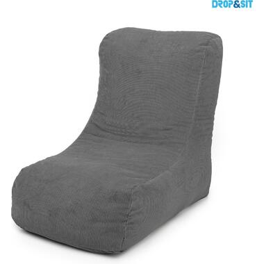 Parya - Chair Beanbag Ribbed Fabric - Gris - 95 x 65 x 75 cm - Pour l'intérieur product