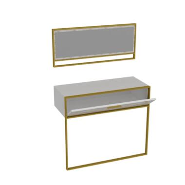 Emob Elegant Gezellig Dressoir - 100% Melamine - Metalen Poten - Marmerpatroon - product