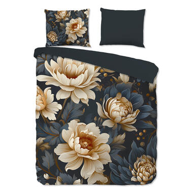 Pure Dekbedovertrek "bloemen" - Antraciet - (240x200/220 cm) - Microfiber product