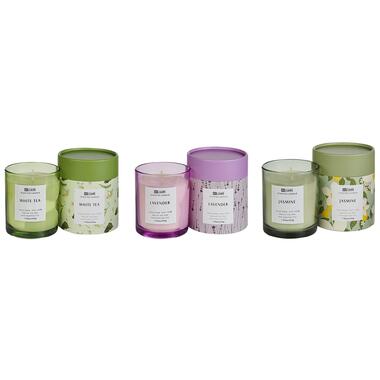 COLORFUL BARREL - Geurkaars set - Thee/Lavendel/Jasmijn - Soja wax product