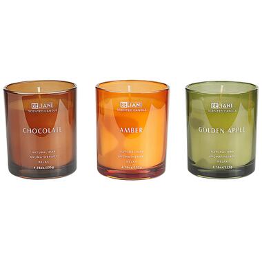 SHEER JOY - Geurkaars set - Gouden appel/Chocolade/Amber - Soja wax product