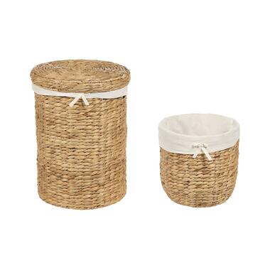 Lot de 2 paniers en jacinthe d'eau ton naturel DANANG product