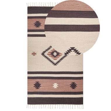 Tapis kilim en coton 80 x 150 cm beige et marron ARAGATS product