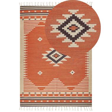 Tapis kilim en coton 200 x 300 cm orange GAVAR product