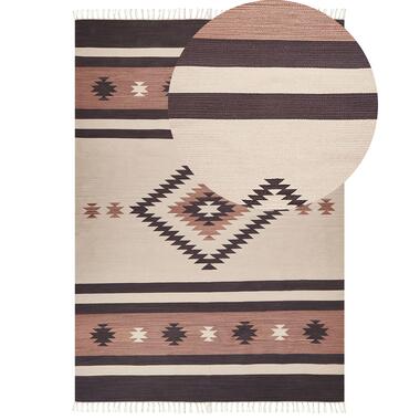 Tapis kilim en coton 200 x 300 cm beige et marron ARAGATS product