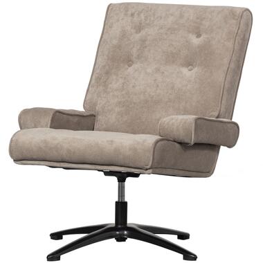 WOOOD Exclusive William Draaifauteuil - Polyester - Naturel - 93x79x91 product