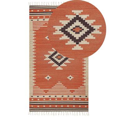 Tapis kilim en coton 80 x 150 cm orange GAVAR product