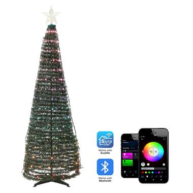 SAARLOQ - LED kerstboom - Groen - 188 cm - Synthetisch materiaal product