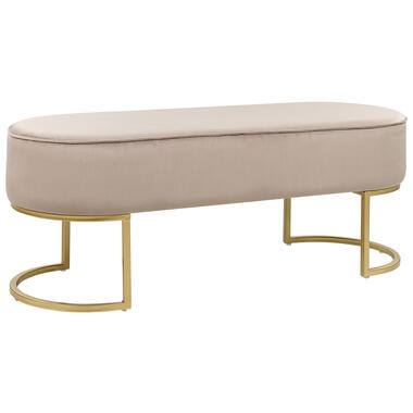 Banquette en velours beige MILRY product