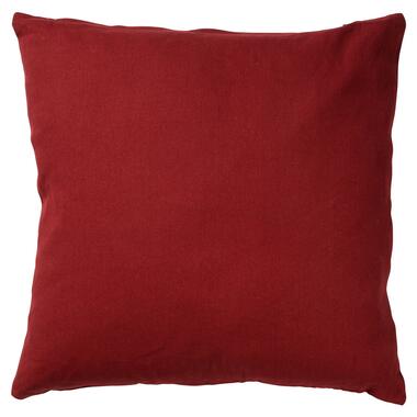 JAMES - Sierkussen 45x45 cm - duurzaam katoen - effen kleur - Merlot - rood product