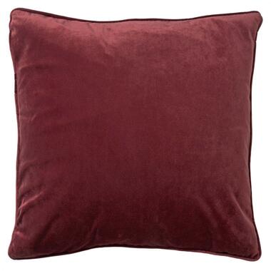 FINN - Sierkussen 45x45 cm - velvet - effen kleur - Merlot - rood product