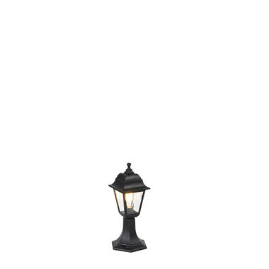 Qazqa borne d'extérieur classique noire 44 cm ip44 - capital product