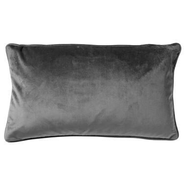 FINN - Sierkussen 30x50 cm - velvet - lendekussen - Charcoal Gray - antraciet product