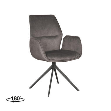 LABEL51 Chaise de salle à manger Mellow - Anthracite - Cosmo - 63 x 58cm product