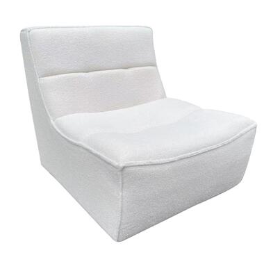 Draaifauteuil Wit Teddy - Zitbreedte 97cm - 83x97x83cm - Sten product