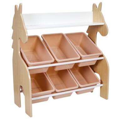 MISOU Armoire à Jouets Enfants Armoire de Rangement avec 6 Bacs pour Chambre product