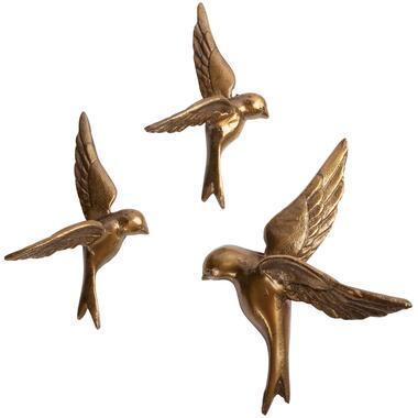 BePureHome Avaler Too Vogels - Metaal - Antique Brass - Set van 3 product