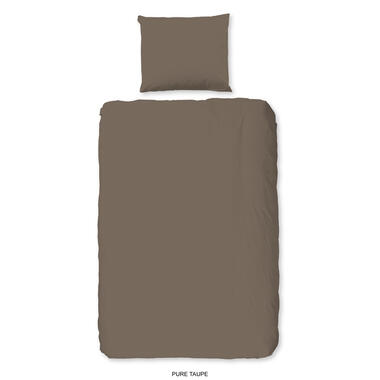 Pure Housse de couette "uni dessin" - Taupe - (140x200/220 cm) - Microfibre product