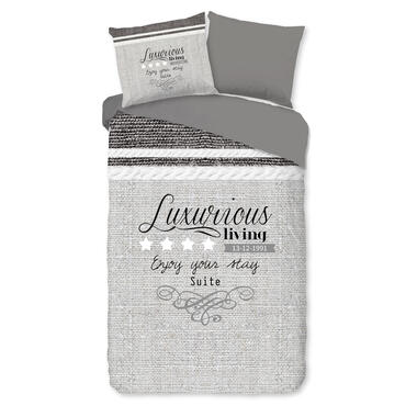 Pure Housse de couette "texte" - Gris - (140x200/220 cm) - Microfibre product