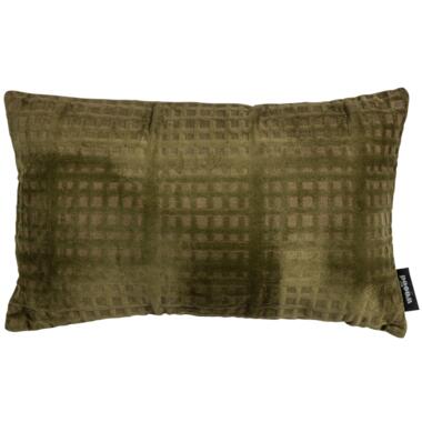 WOOOD Lada Kussen - Velvet - Warm Groen - 30x50x10 product