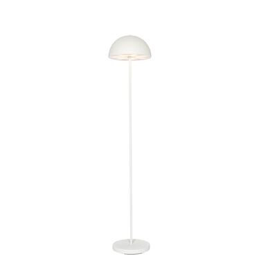 Qazqa lampadaire d'extérieur blanc rechargeable à intensité variable 3 niveaux - product