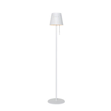 Qazqa lampadaire d'extérieur blanc avec led à 3 niveaux de luminosité sur product