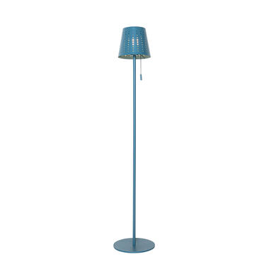 Qazqa staande buitenlampen ferre blauw geïntegreerde led product